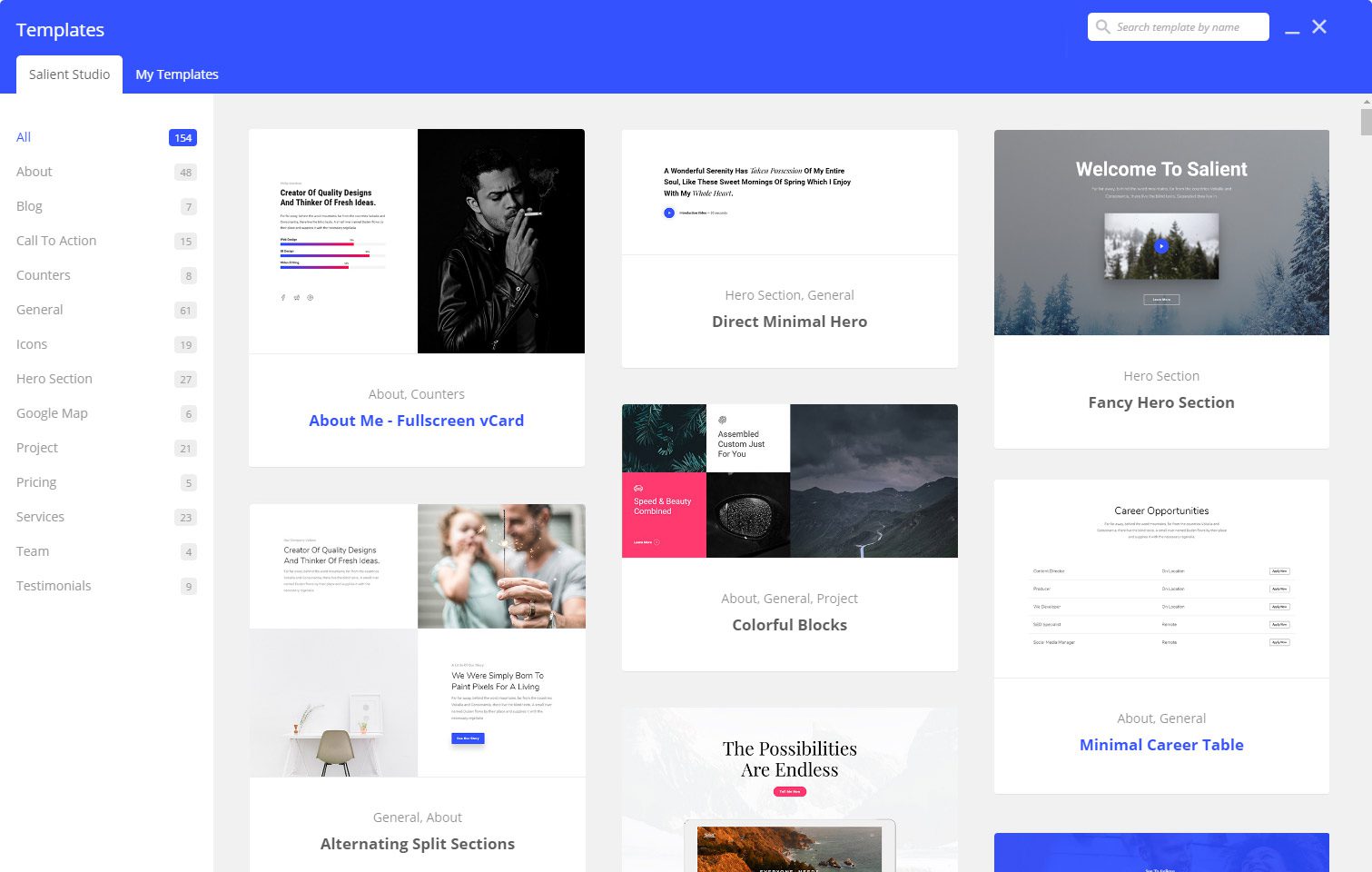 A modern, clean portfolio website layout with images and text sections.